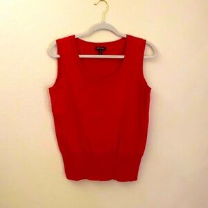 Escada Cashmere Sleeveless Top w/ Swarovski Crystal EE Logo Embellishment